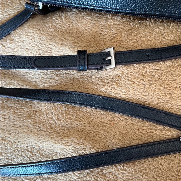 Danier Black Leather Crossbody Silver Hardware - Picture 10 of 10